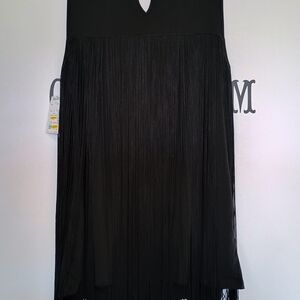 Elegant Black Fringe Dress